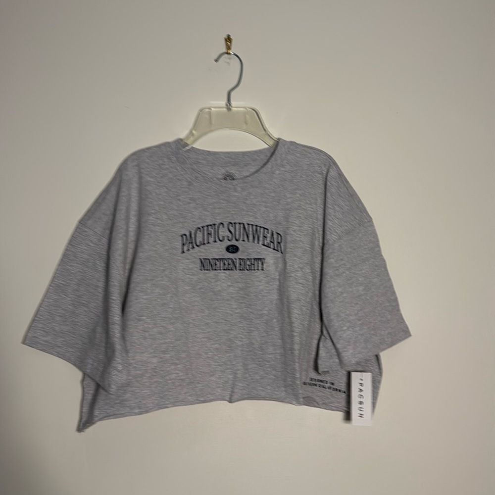 PacSun cropped t-shirt with embroidered details